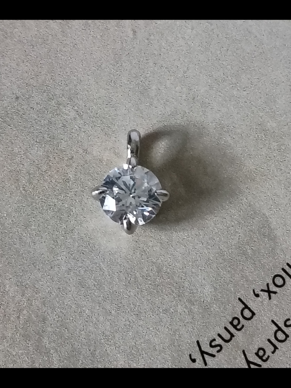 Classic Round Solitaire Clear Crystal Pendant - Women Jewelry 10cmW 12cmL W/Box